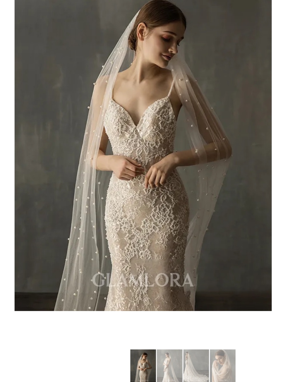 Ivory Lace Mermaid Bridal Gown